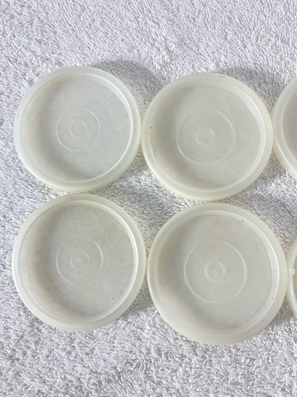 Vintage Tupperware Replacement Lids Lot 7 Pcs - Picture 6 of 8